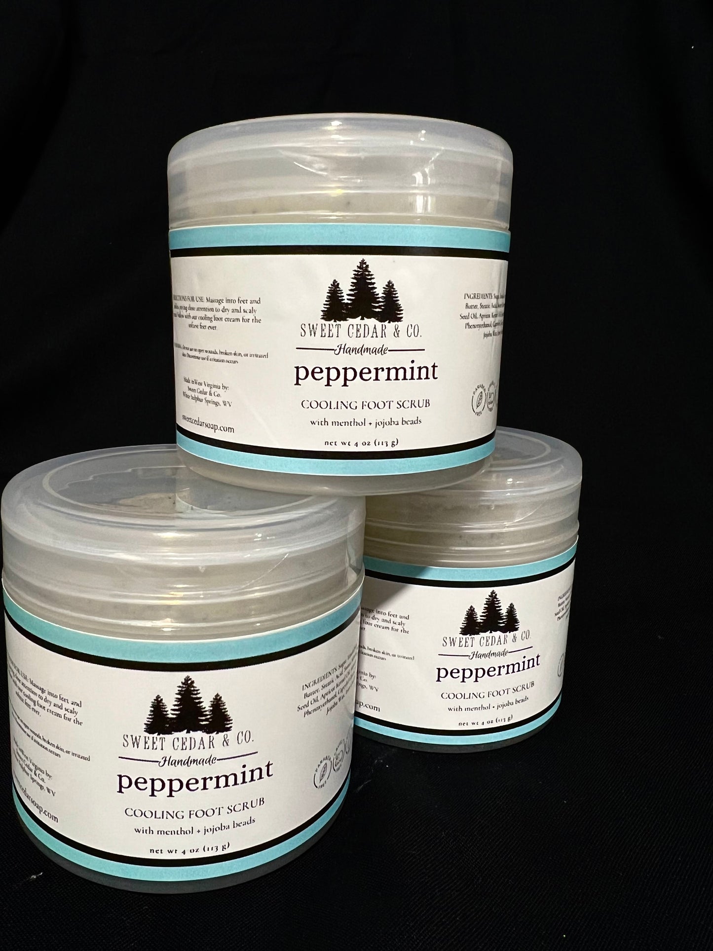 Cooling Peppermint Food Scrub with Jojoba beads and sugar