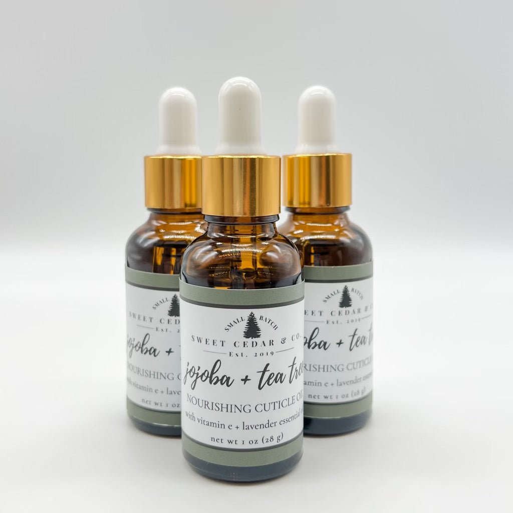 jojoba lavender tea tree oil jojoba & tea tree cuticle oil – Sweet Cedar & Co