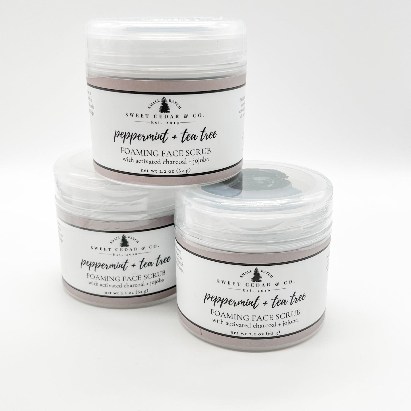 peppermint + tea tree foaming face scrub - Sweet Cedar