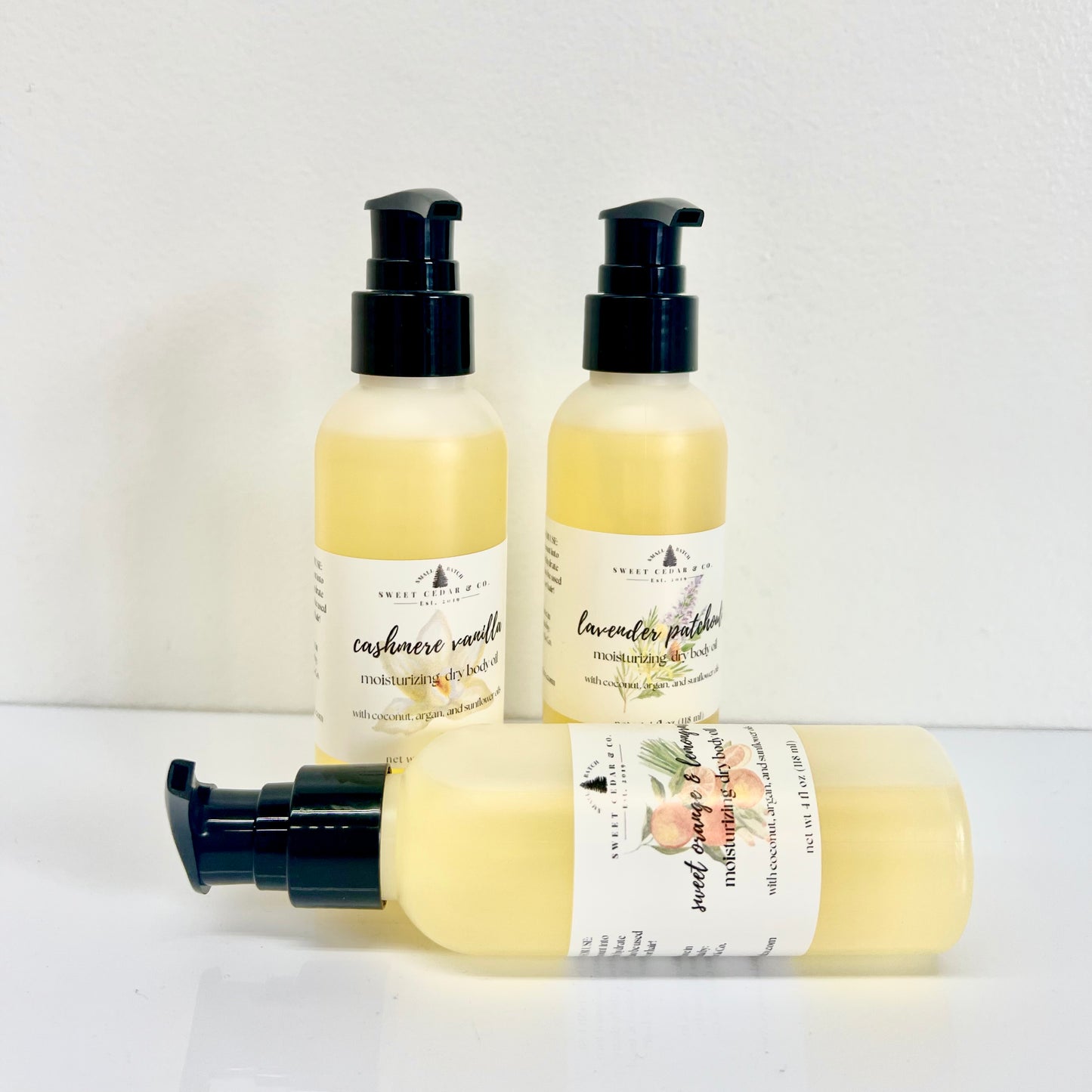 Moisturizing dry body oil