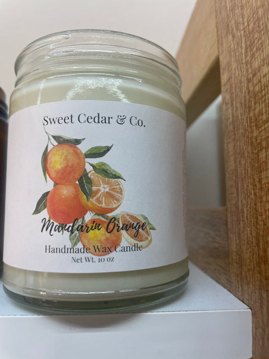 Mandarin Orange 9oz Candle - Sweet Cedar & Co.