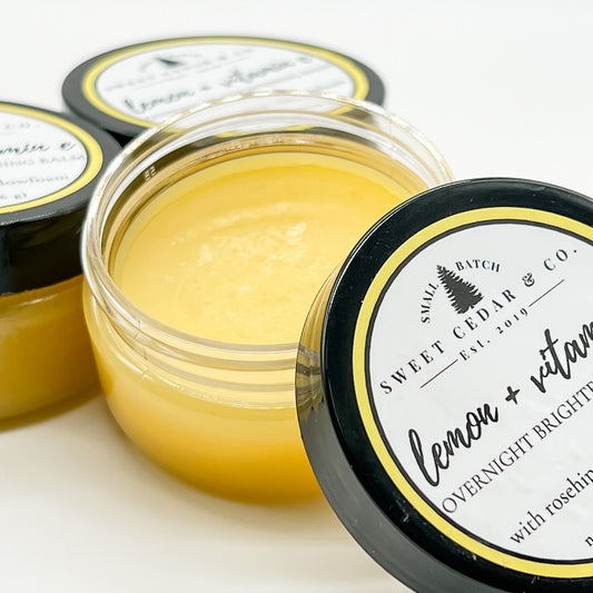 Lemon & Vitamin E Overnight Brightening Balm - Sweet Cedar