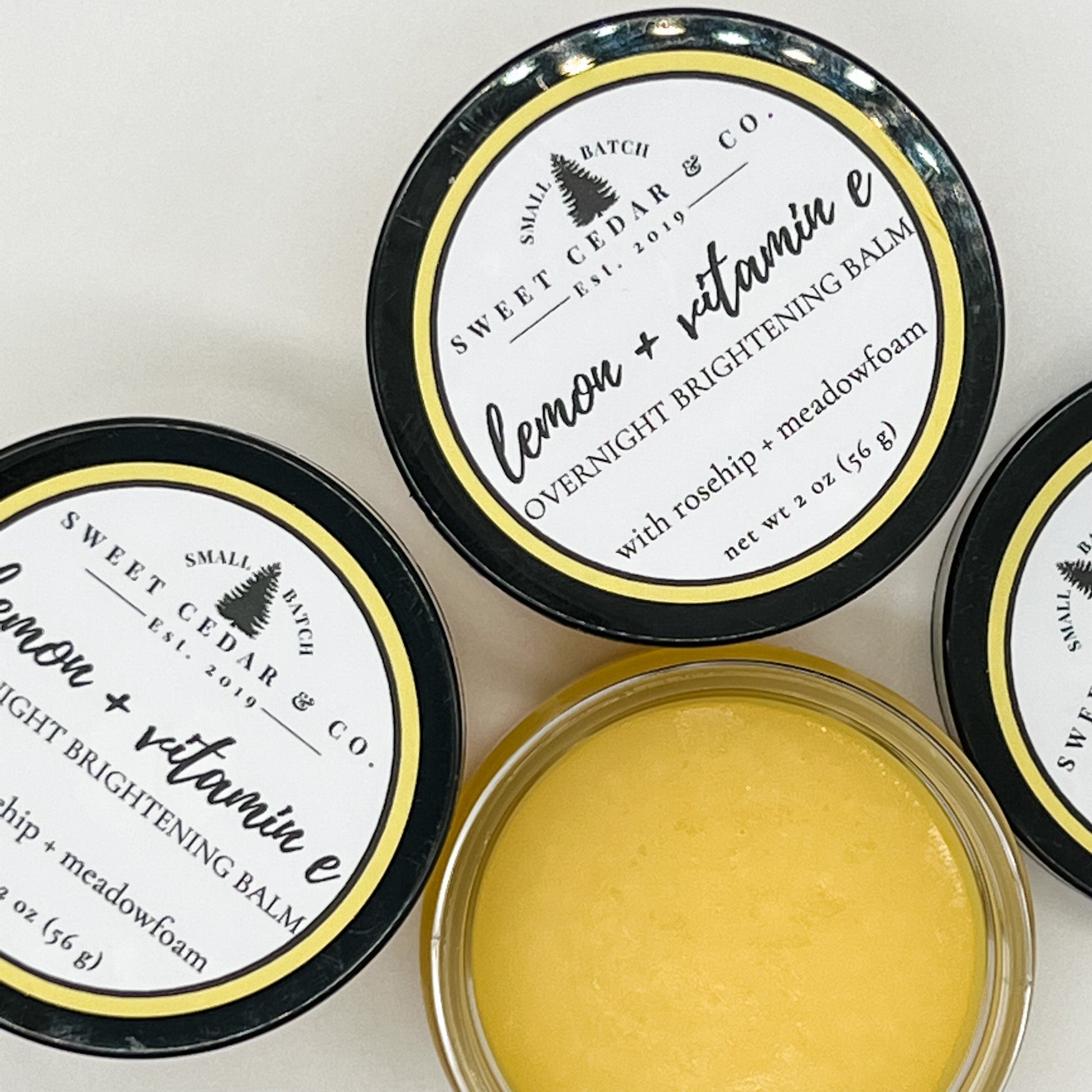 Lemon & Vitamin E Overnight Brightening Balm - Sweet Cedar