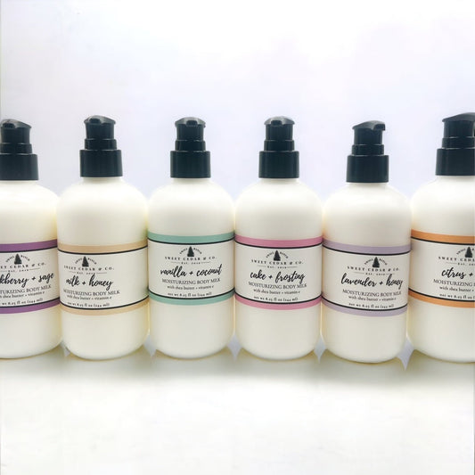 moisturizing body milk - Sweet Cedar & Co.