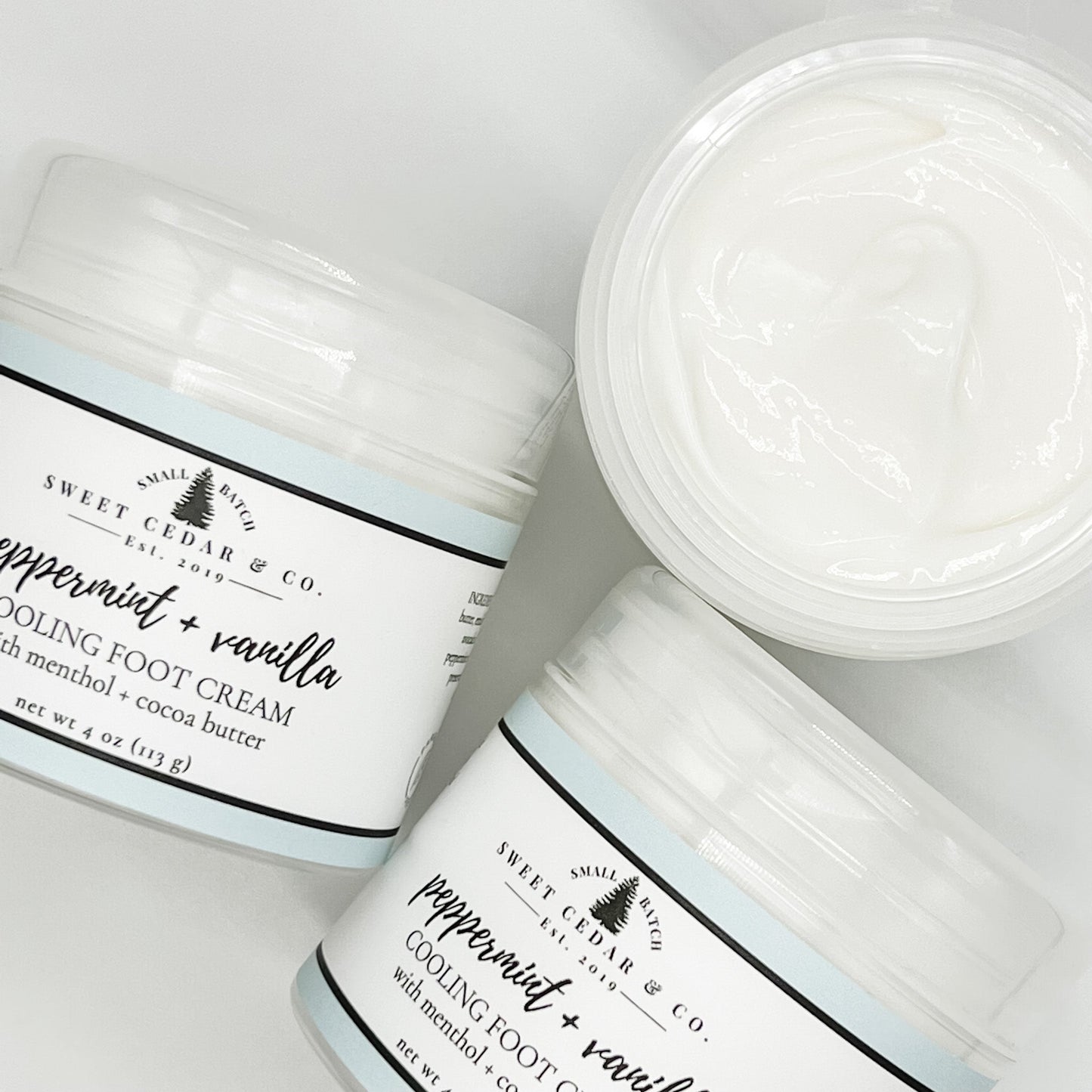 peppermint + vanilla cooling foot cream - Sweet Cedar